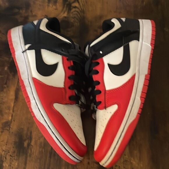 Nike Dunk Low EMB NBA 75th Anniversary Chicago Size 9 / great condition - Picture 10 of 13